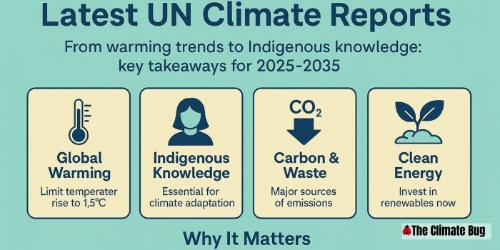 Latest UN Climate Reports” summarizing key insights from 2025–2035